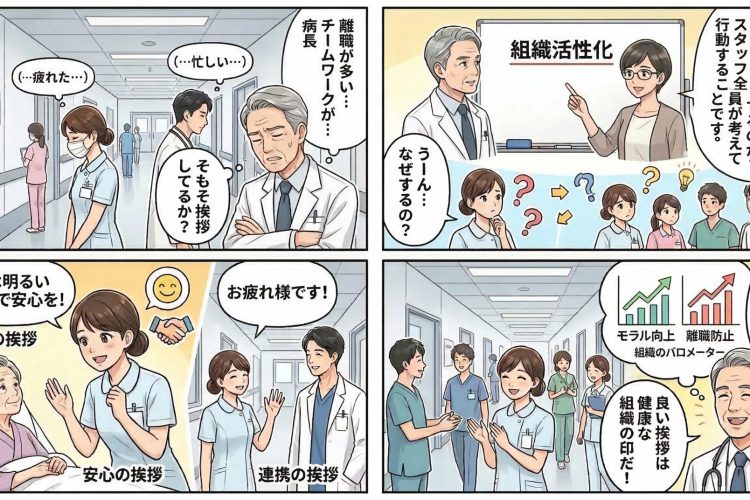 【離職防止】挨拶しないスタッフが変わる！医療現場の「考える接遇」